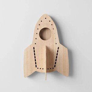 Pillowfort Little Light Rocket Lamp Wood Lit Kids' Wall Decor - Target